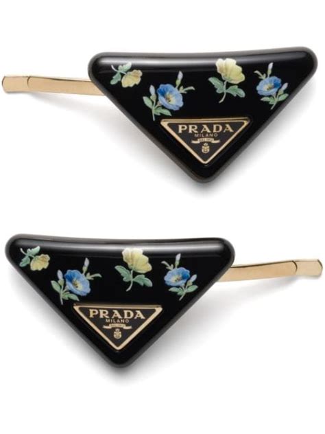 prada fiori stampe|Set di 2 fermacapelli con stampa a fiori .